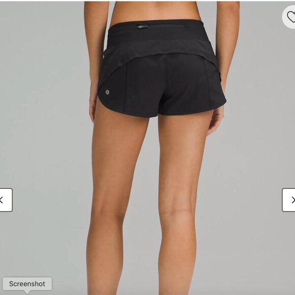 Lululemon Speed Up Low-Rise Lined Short 2.5" in Black, Size 6 - Picture 2 of 8